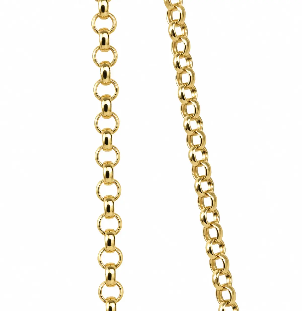 9ct Yellow Gold Hollow Belcher Chain – Made in Italy - 9KBELY040