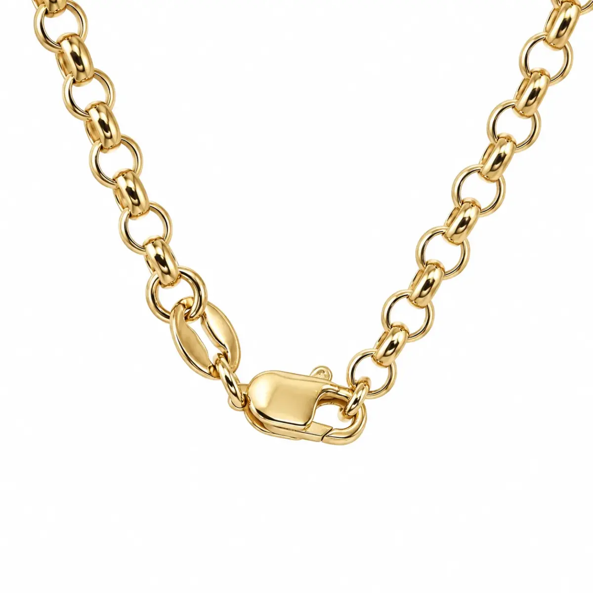 9ct Yellow Gold Hollow Belcher Chain – Made in Italy - 9KBELY040
