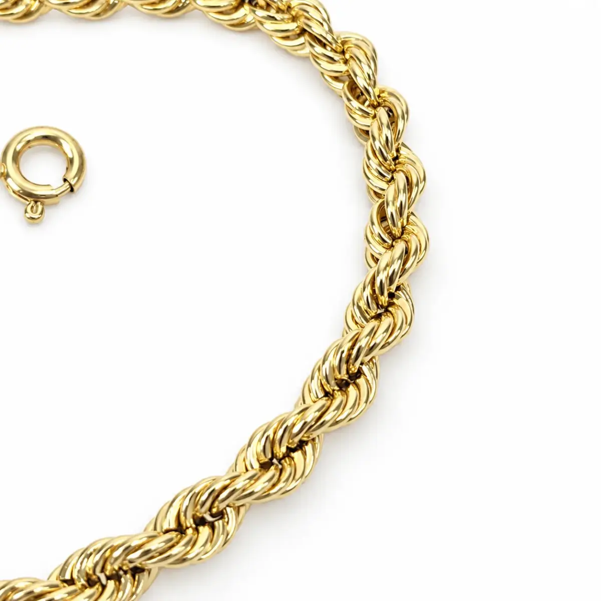 9ct Yellow Gold Hollow Rope Bracelet – 18cm - 1.22.0221