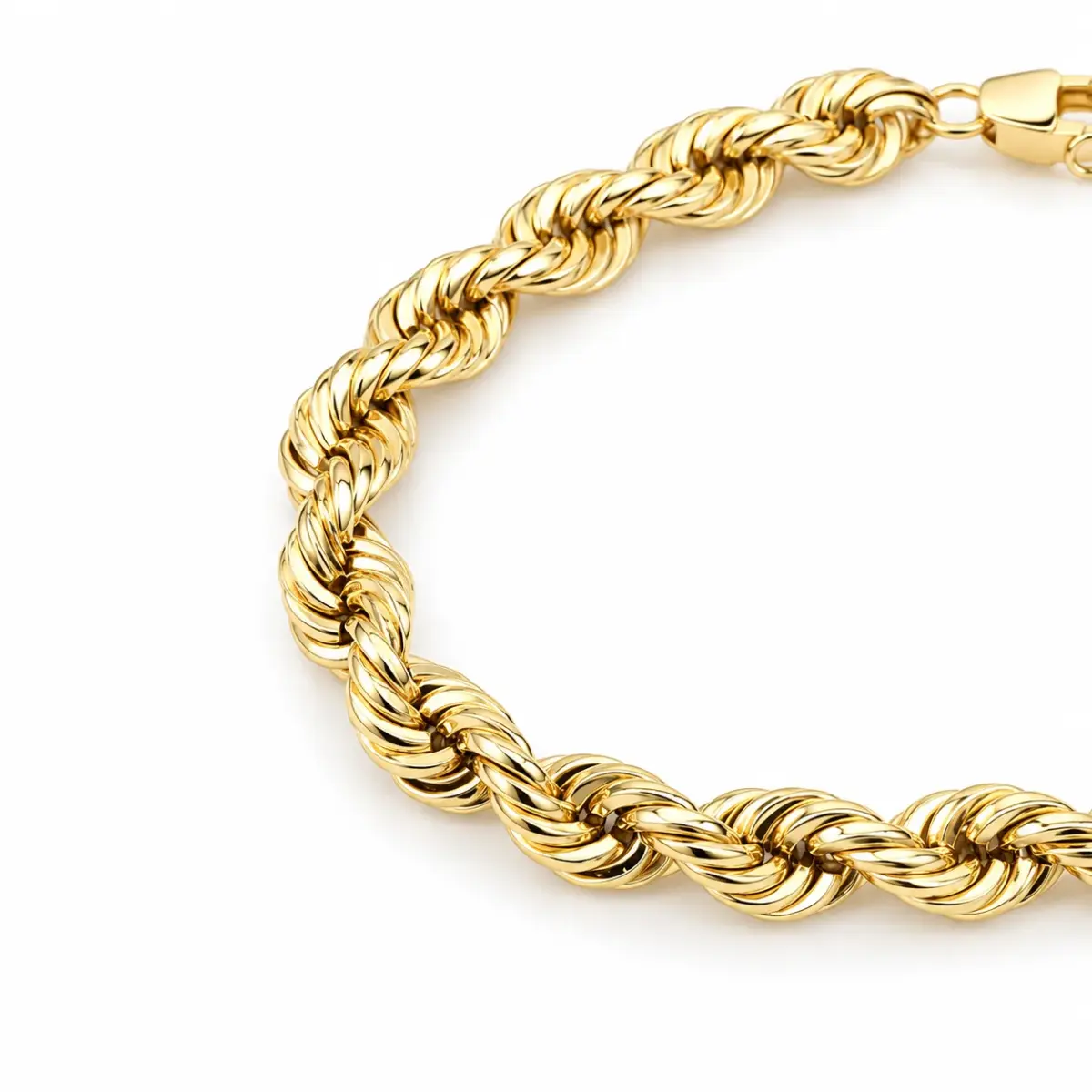 9ct Yellow Gold Hollow Rope Bracelet – 18cm - 1.22.0221