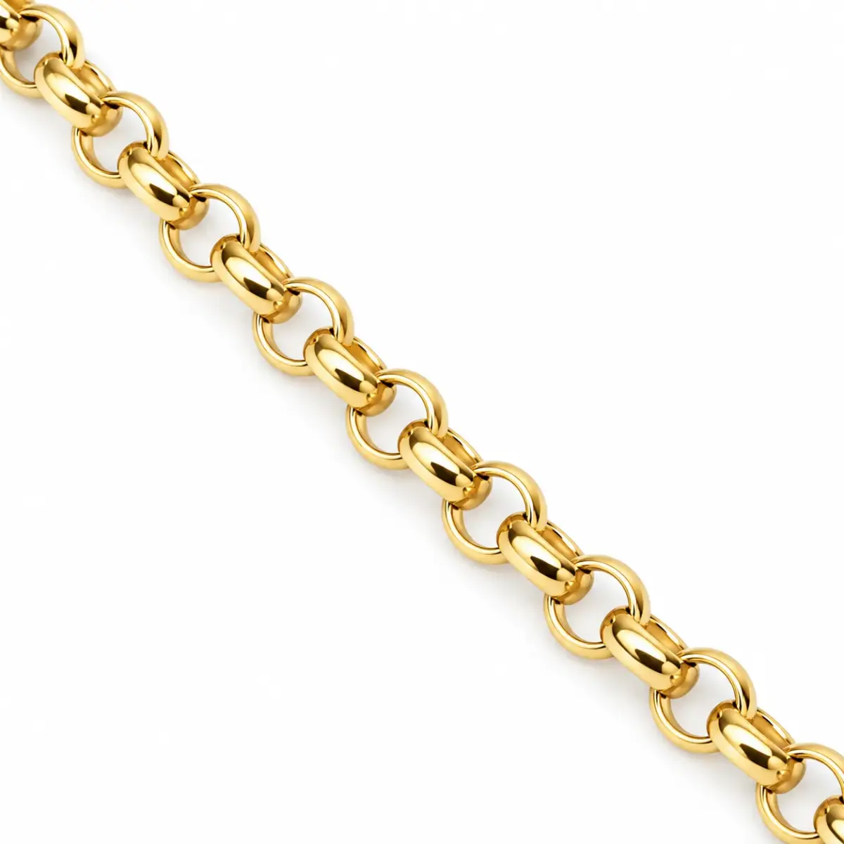 9ct Yellow Gold Hollow Round Belcher Bracelet with Heart Padlock & Safety Chain – 17.5cm | Made in Italy - 1.29.9751