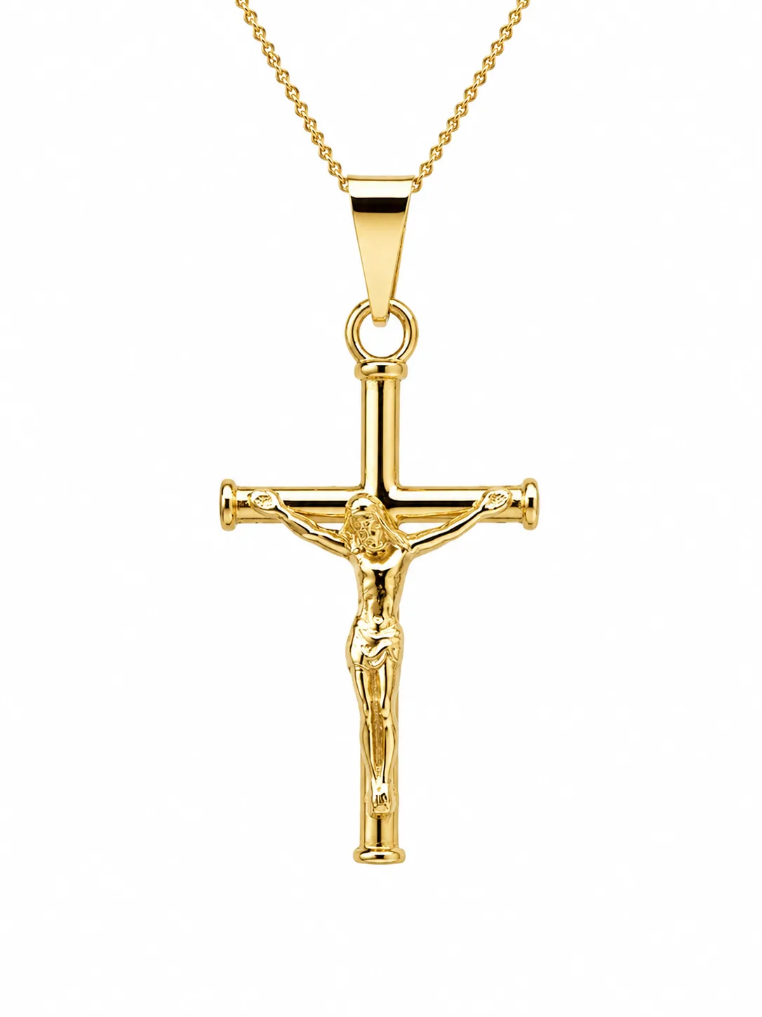 9ct Yellow Gold Italian Made Fancy Crucifix Pendant – 26.1mm - 9Y5P0326