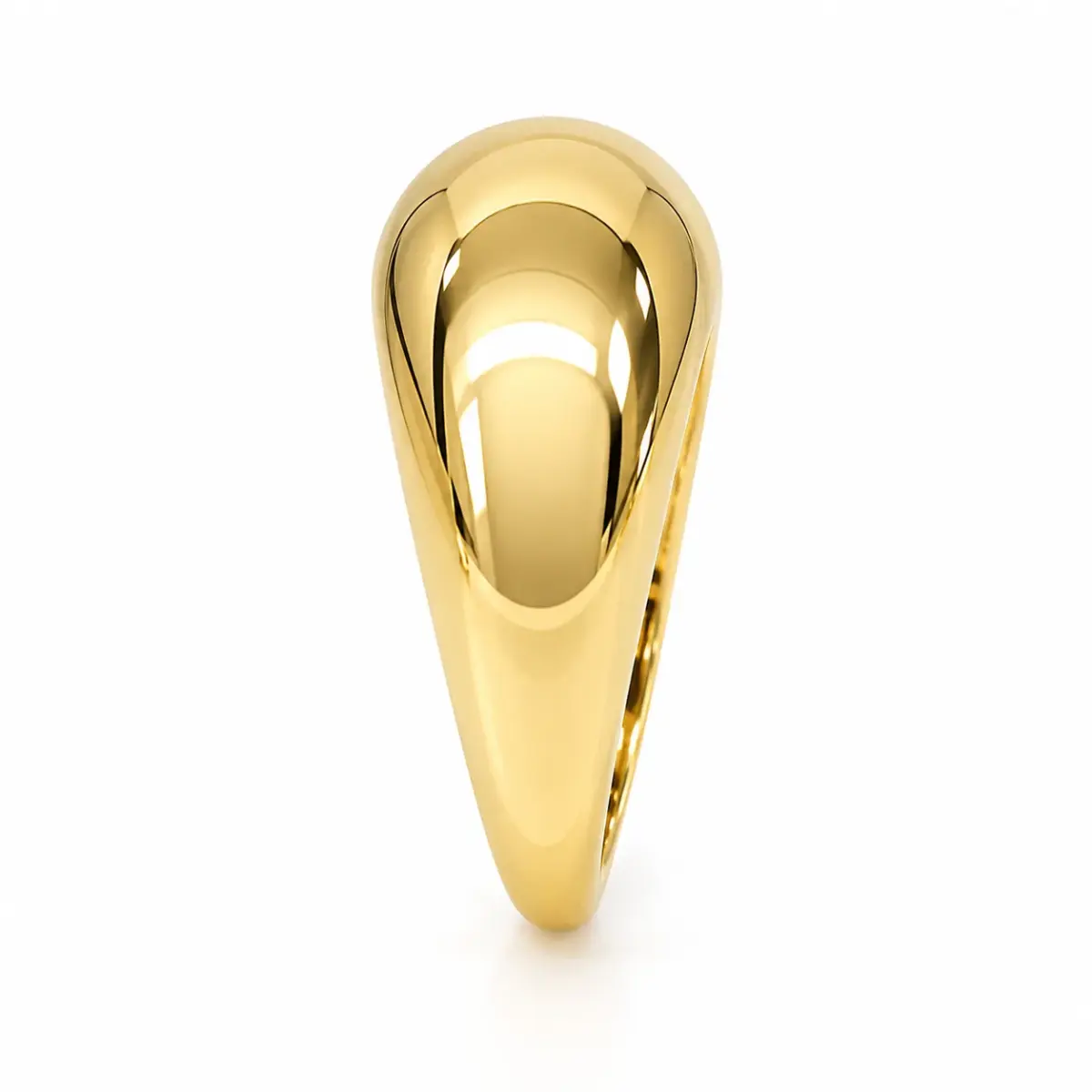 9ct Yellow Gold Italian Made High Dome Ring – Size L - 9YR0062