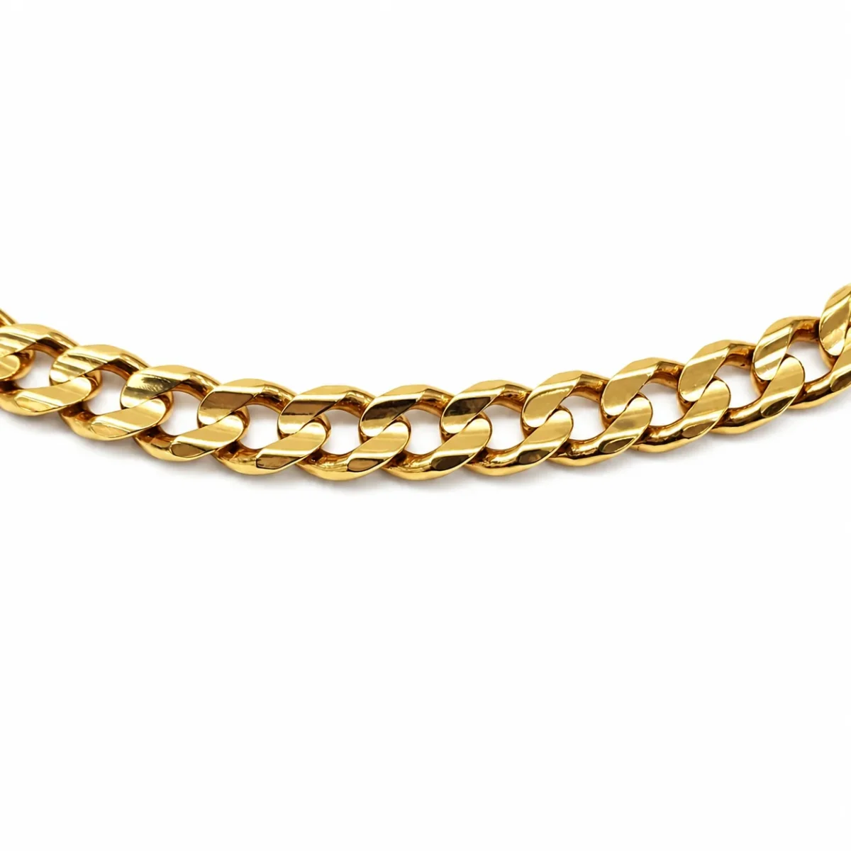 9ct Yellow Gold Solid Concave Curb Link Chain – 55cm | 30g | Made in New Zealand