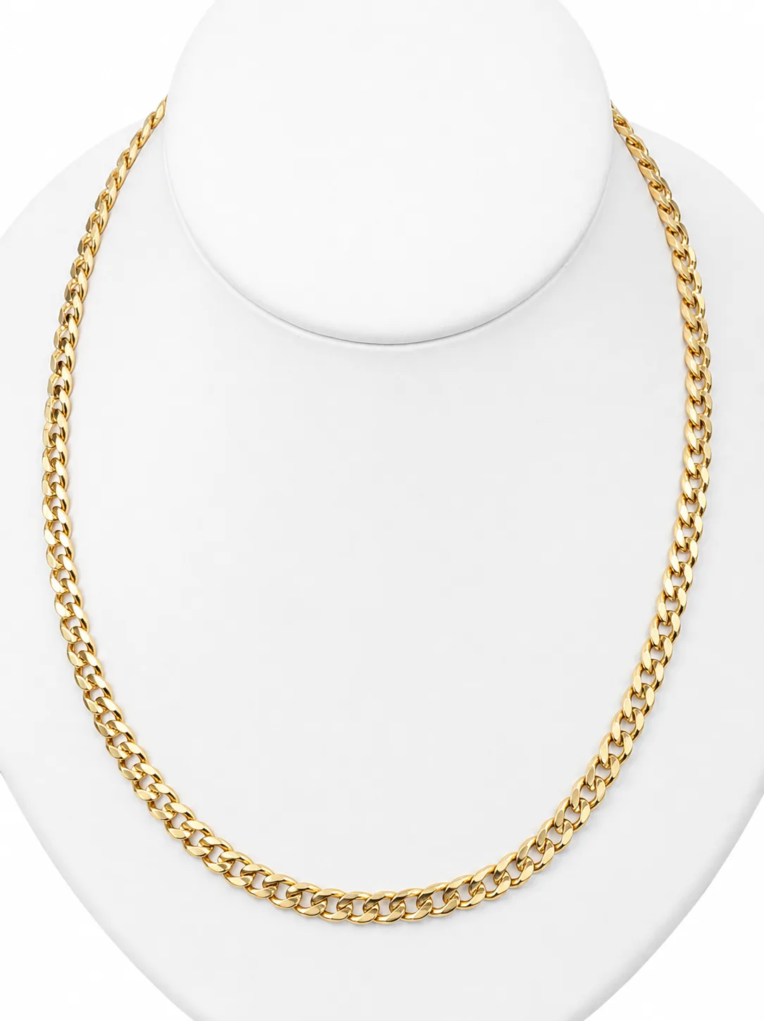 9ct Yellow Gold Solid Concave Curb Link Chain – 55cm | 30g | Made in New Zealand