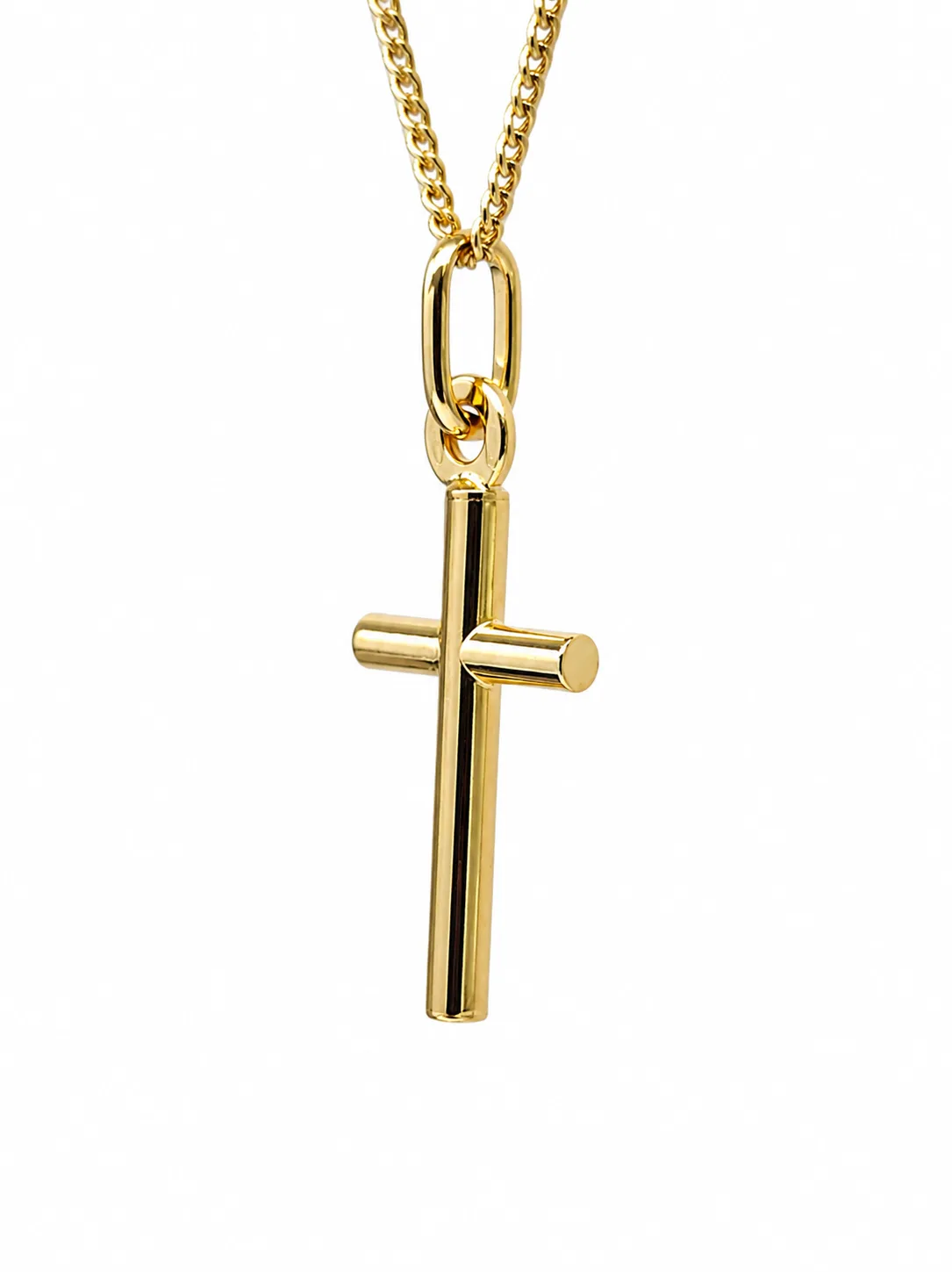 9ct Yellow Gold Solid Cross Pendant – Made in Italy - GR0002