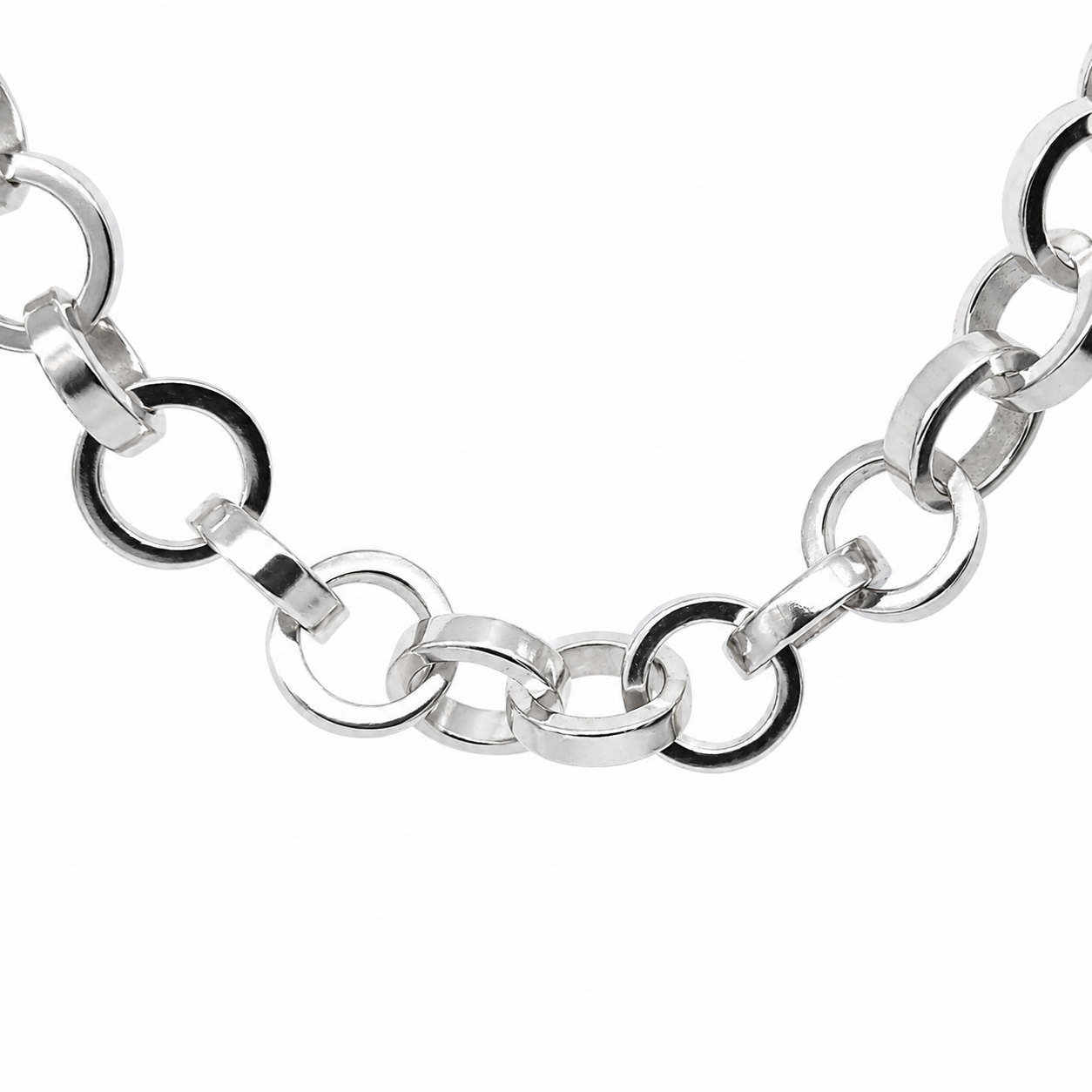 Sterling Silver Solid Square Round Link Chain – 9mm - CYBA222 Sterling Silver Chains Sterling Silver Solid Square Round Link Chain – 9mm - CYBA222 Sterling Silver Chains