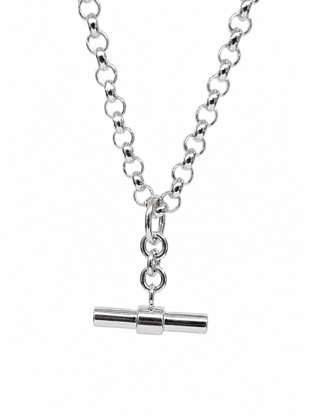 Sterling Silver B3 Solid Round Belcher T-Bar Necklace 55cm – 27.60g | NZ Made Sterling Silver Chains Sterling Silver B3 Solid Round Belcher T-Bar Necklace 55cm – 27.60g | NZ Made Sterling Silver Chains