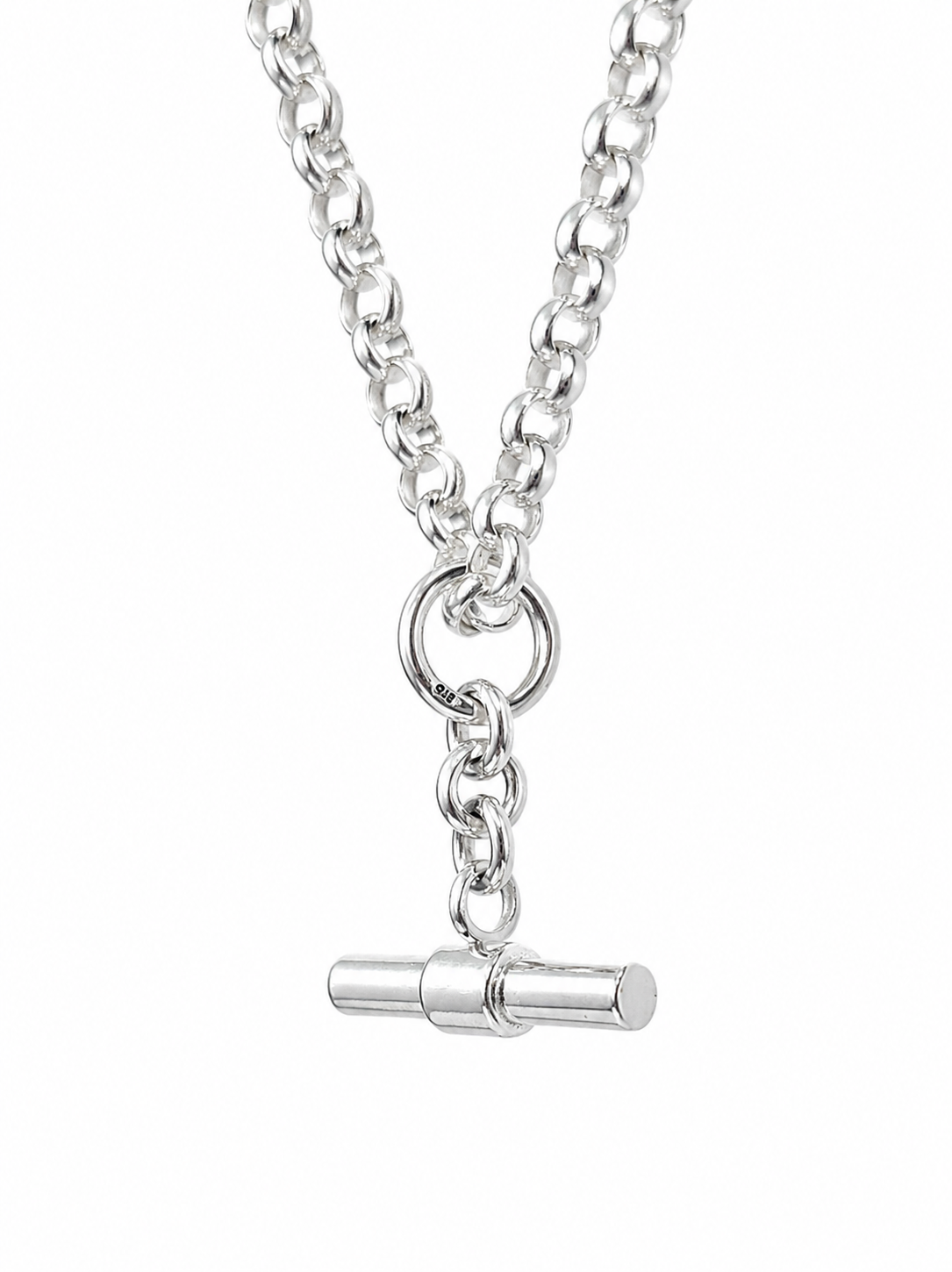 Sterling Silver B3 Solid Round Belcher T-Bar Necklace 55cm – 27.60g | NZ Made Sterling Silver Chains Sterling Silver B3 Solid Round Belcher T-Bar Necklace 55cm – 27.60g | NZ Made Sterling Silver Chains
