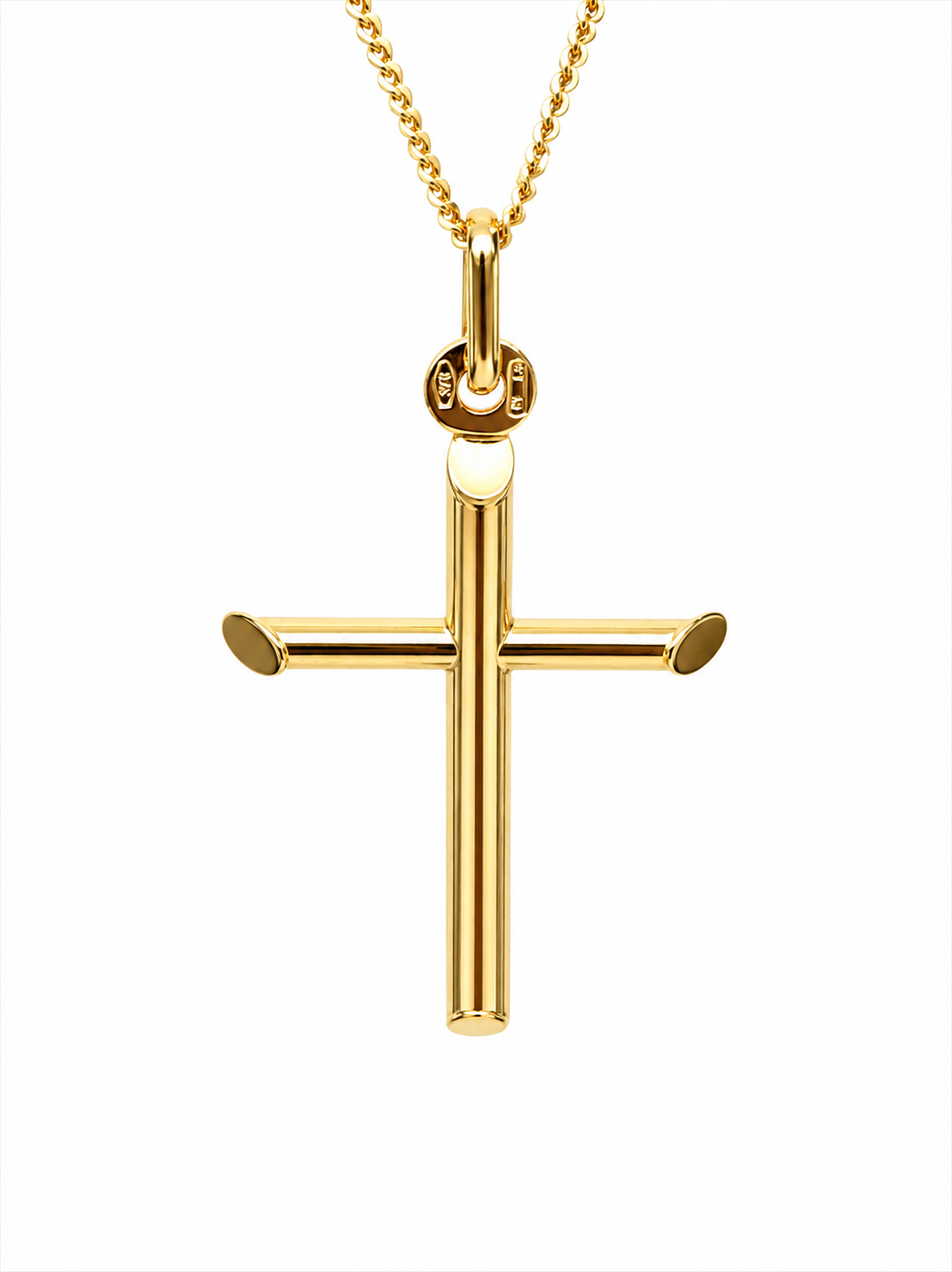 9ct Yellow Gold Italian Made Chiselled Edge Cross Pendant 30mm with Display Chain - 9Y5P0102 Sterling Silver Chains 9ct Yellow Gold Italian Made Chiselled Edge Cross Pendant 30mm with Display Chain - 9Y5P0102 Sterling Silver Chains