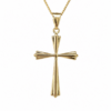 9ct Yellow Gold Italian Made Fancy Flared Cross Pendant – 30.5mm - 9Y5P0013