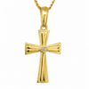 9ct Yellow Gold Italian Made Cubic Zirconia Set Cross Pendant – 18mm - 9Y5P0218