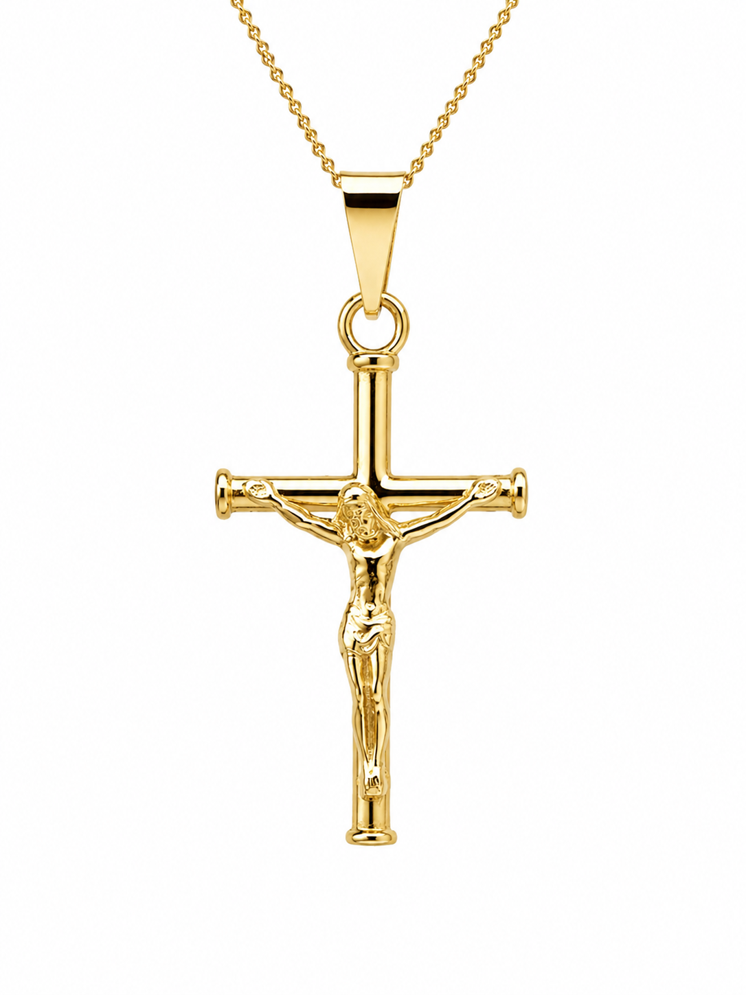 9ct Yellow Gold Italian Made Fancy Crucifix Pendant – 26.1mm - 9Y5P0326 Sterling Silver Chains 9ct Yellow Gold Italian Made Fancy Crucifix Pendant – 26.1mm - 9Y5P0326 Sterling Silver Chains