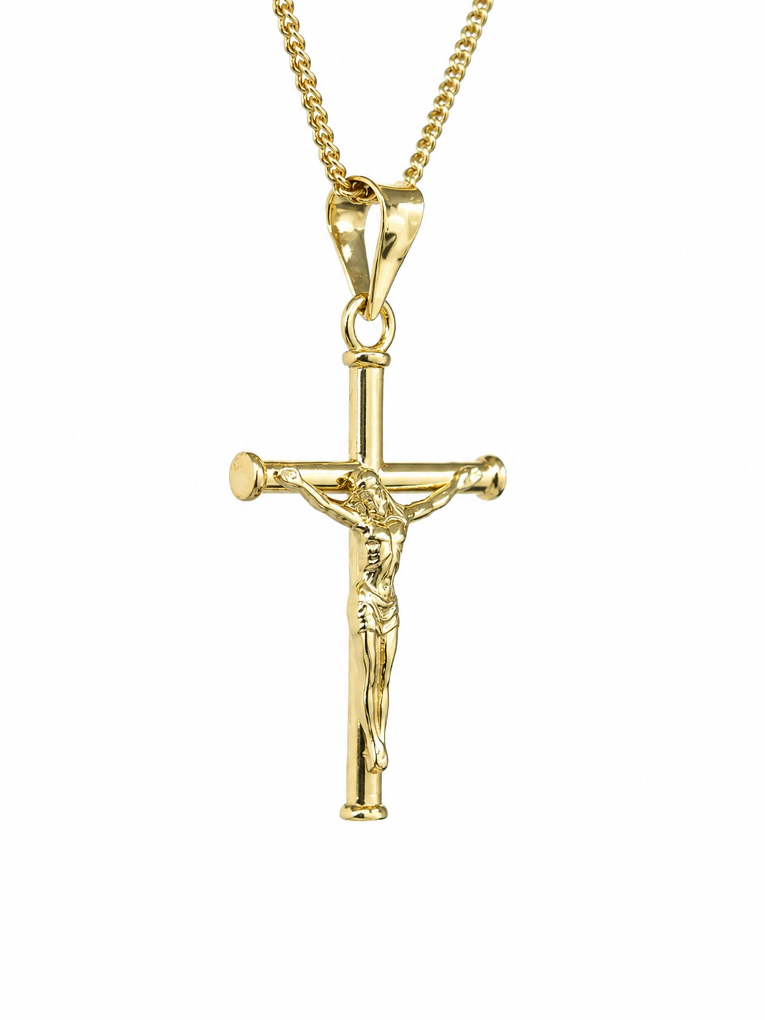 9ct Yellow Gold Italian Made Fancy Crucifix Pendant – 26.1mm - 9Y5P0326 Sterling Silver Chains 9ct Yellow Gold Italian Made Fancy Crucifix Pendant – 26.1mm - 9Y5P0326 Sterling Silver Chains