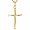 9ct Yellow Gold Italian Made Fancy Twisted Rope Cross Pendant – 20mm - 9Y5P0170