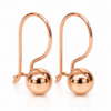 9ct Rose Gold 6mm Fixed Euroball Earrings