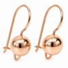 9ct Rose Gold 8mm Spinning Euroball Earrings