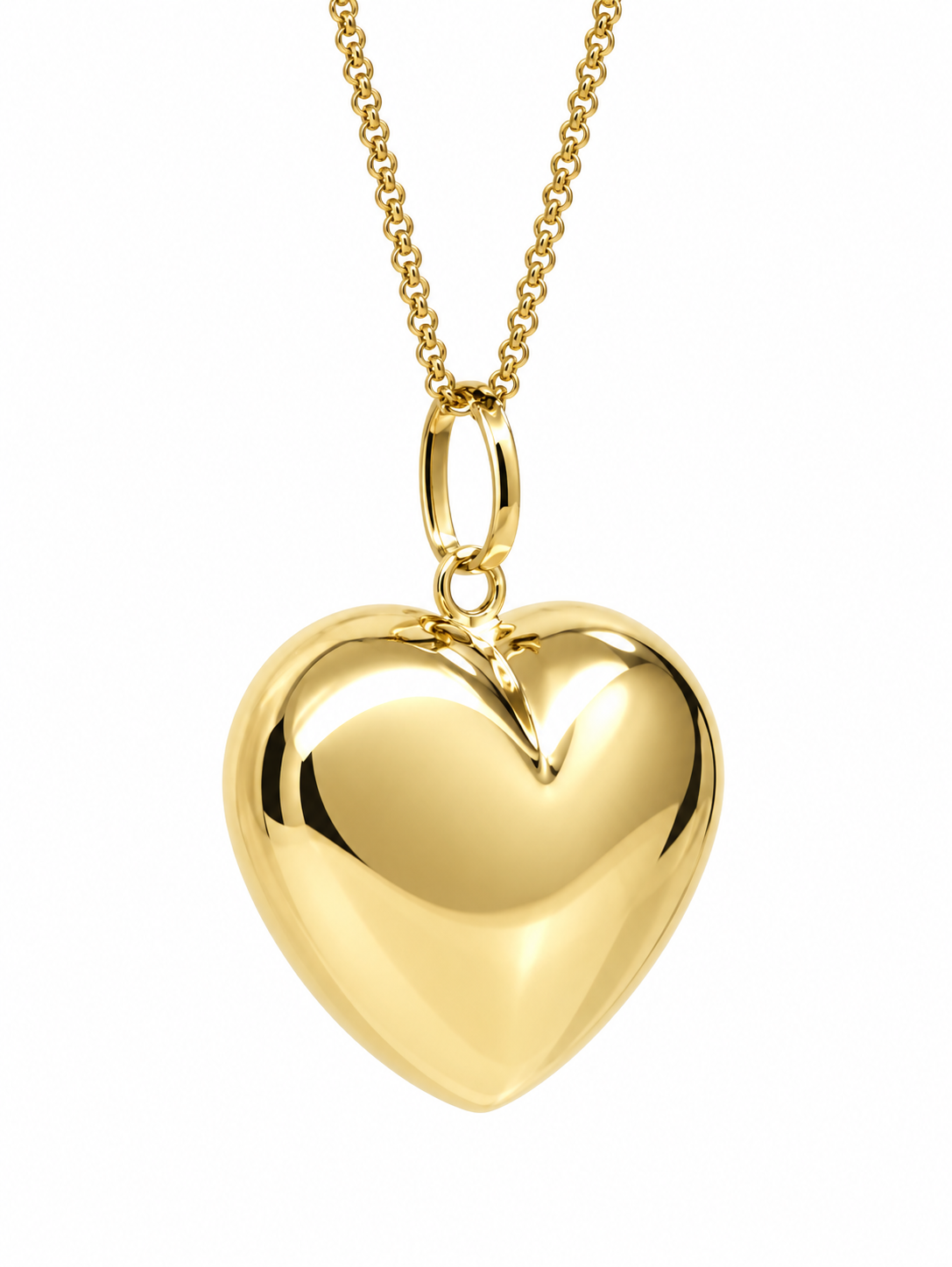 9ct Yellow Gold Italian Puff Heart Pendant – 20mm STERLING SILVER EARRINGS 9ct Yellow Gold Italian Puff Heart Pendant – 20mm STERLING SILVER EARRINGS