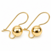 9ct Yellow Gold 8mm Spinning Euroball Earrings