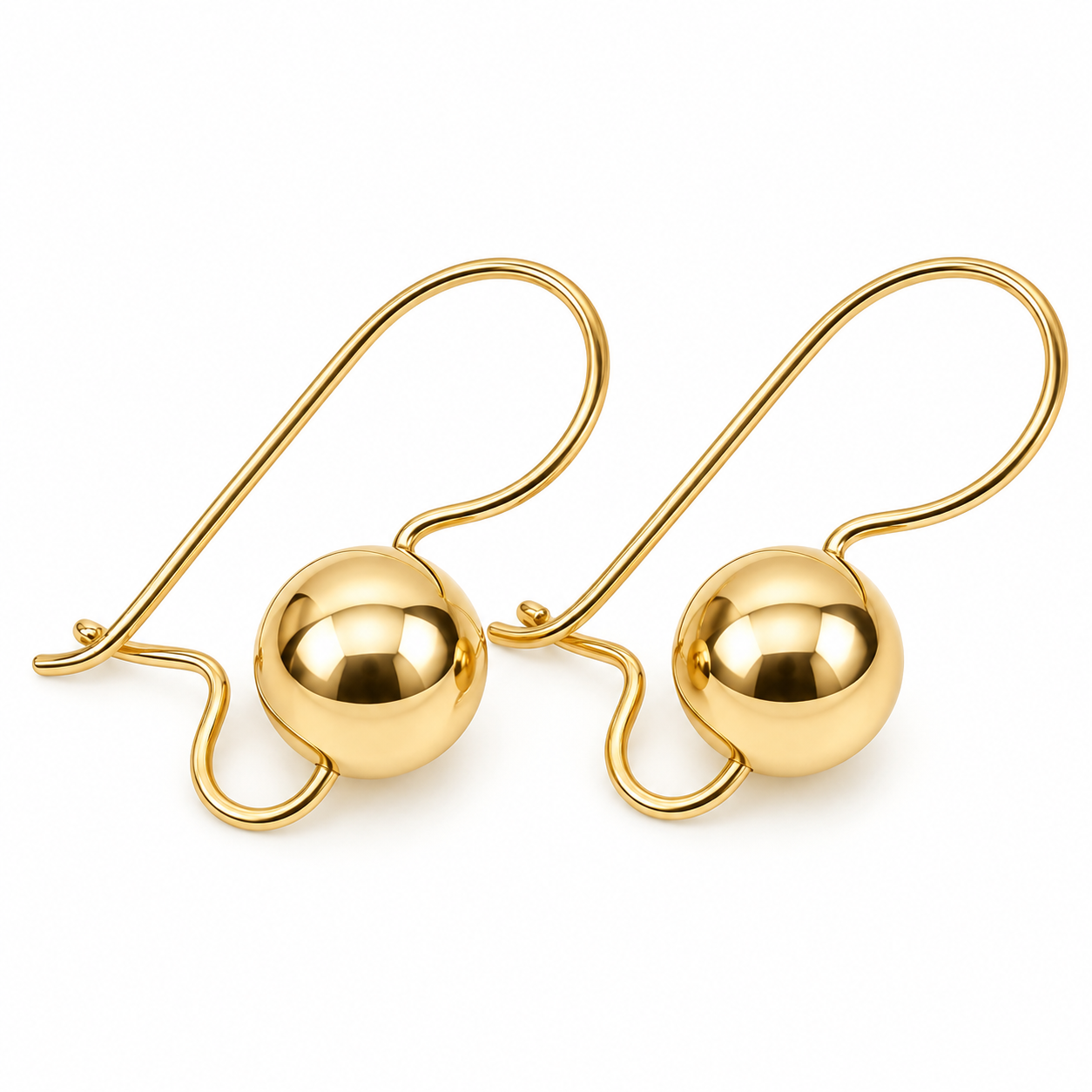 9ct Yellow Gold 8mm Spinning Euroball Earrings STERLING SILVER EARRINGS 9ct Yellow Gold 8mm Spinning Euroball Earrings STERLING SILVER EARRINGS