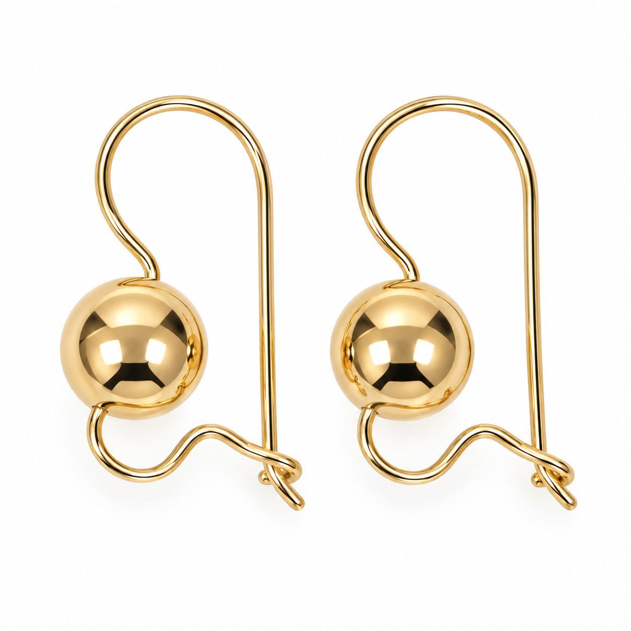 9ct Yellow Gold 8mm Spinning Euroball Earrings STERLING SILVER EARRINGS 9ct Yellow Gold 8mm Spinning Euroball Earrings STERLING SILVER EARRINGS