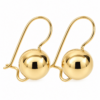 9ct Yellow Gold 9.5mm Spinning Euroball Earrings