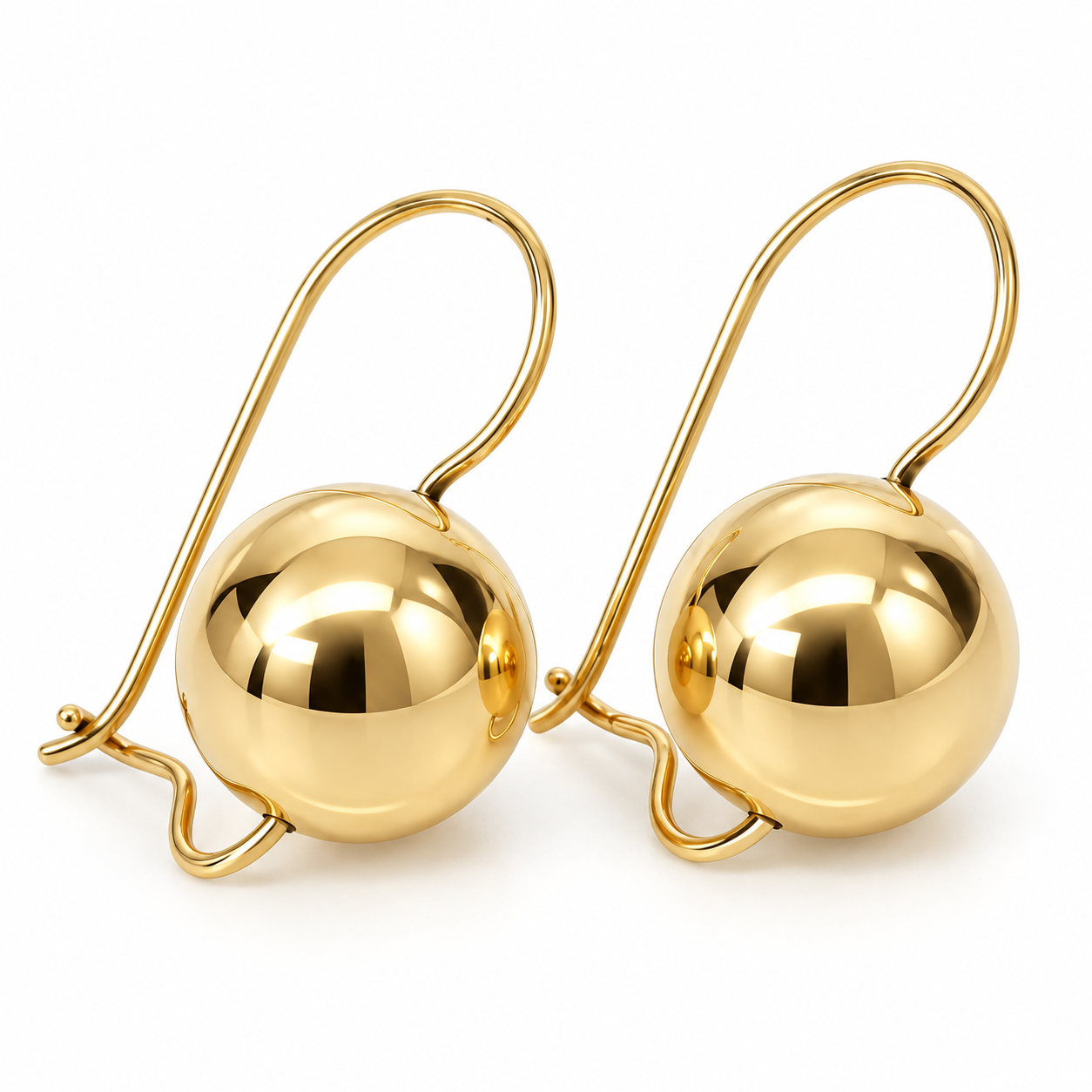9ct Yellow Gold 11mm Spinning Euroball Earrings STERLING SILVER EARRINGS 9ct Yellow Gold 11mm Spinning Euroball Earrings STERLING SILVER EARRINGS