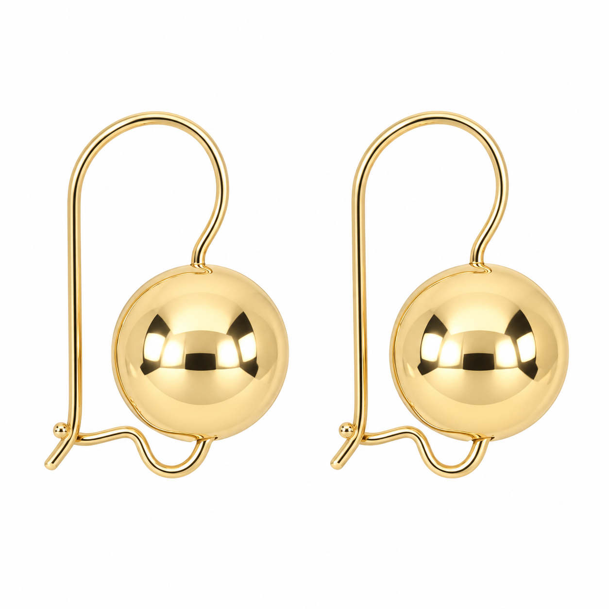9ct Yellow Gold 11mm Spinning Euroball Earrings STERLING SILVER EARRINGS 9ct Yellow Gold 11mm Spinning Euroball Earrings STERLING SILVER EARRINGS