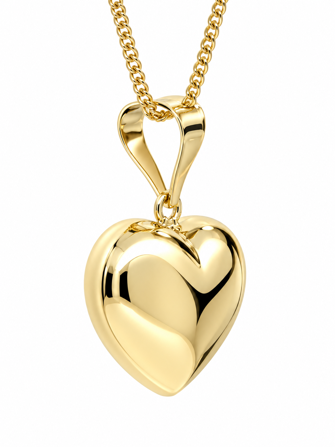 9ct Yellow Gold Italian Puff Heart Pendant – 16mm STERLING SILVER EARRINGS 9ct Yellow Gold Italian Puff Heart Pendant – 16mm STERLING SILVER EARRINGS