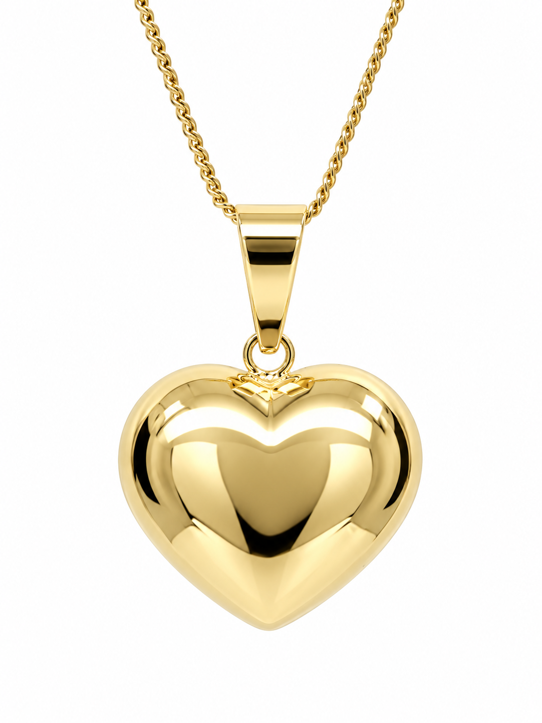 9ct Yellow Gold Italian Puff Heart Pendant – 16mm STERLING SILVER EARRINGS 9ct Yellow Gold Italian Puff Heart Pendant – 16mm STERLING SILVER EARRINGS