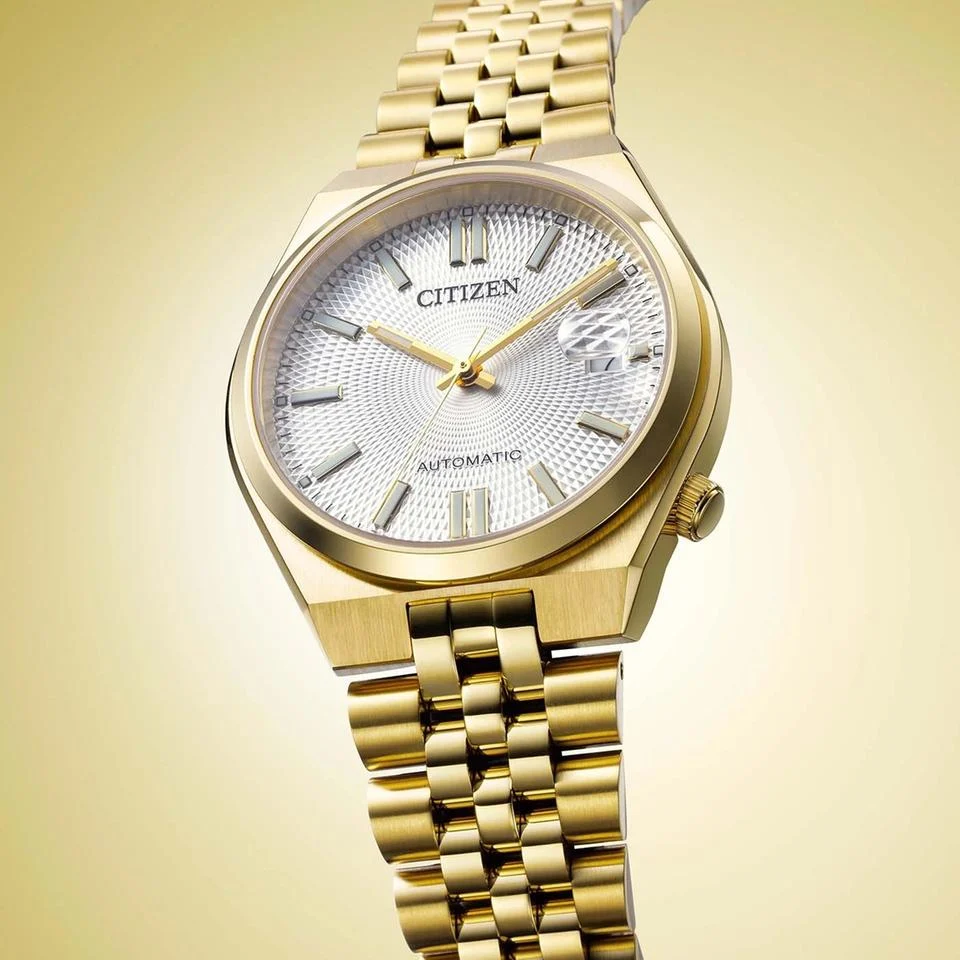 Citizen TSUYOSA 60 Automatic Men's Watch NK0022-50A – Gold Tone / Silver Dial