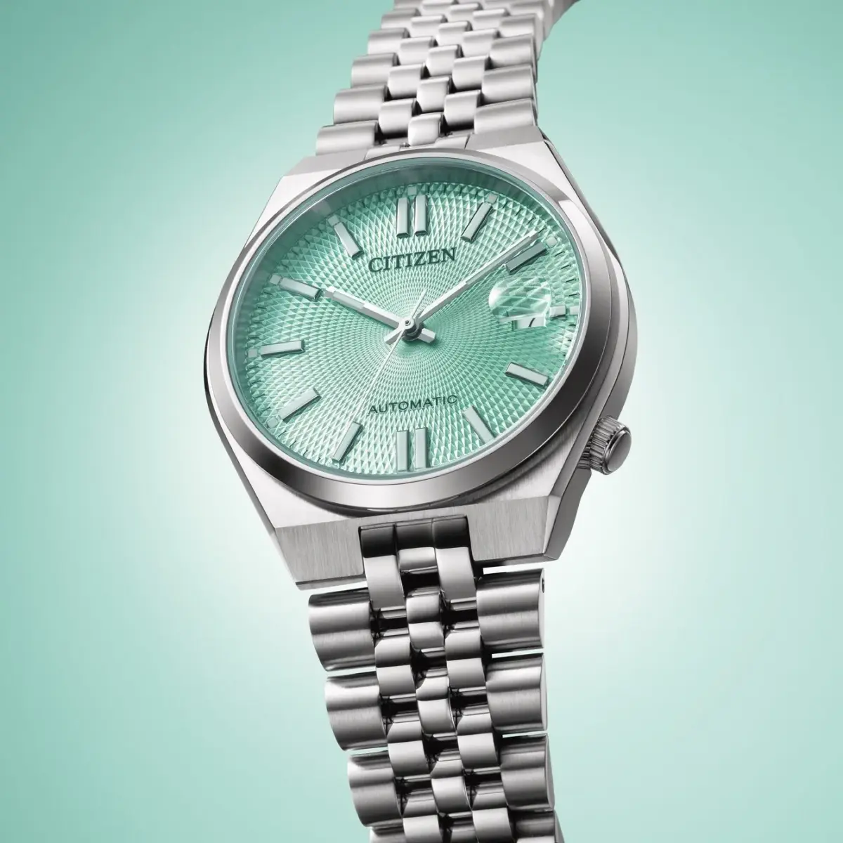 Citizen TSUYOSA 60 Automatic Unisex Watch – Green Dial 37mm NK0030-51X