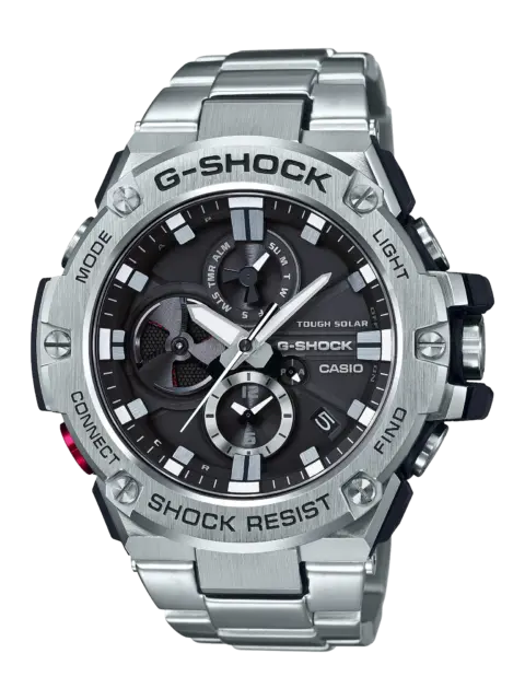 G-SHOCK G-STEEL GSTB100D-1A Tough Solar Bluetooth Stainless Steel Men's Watch