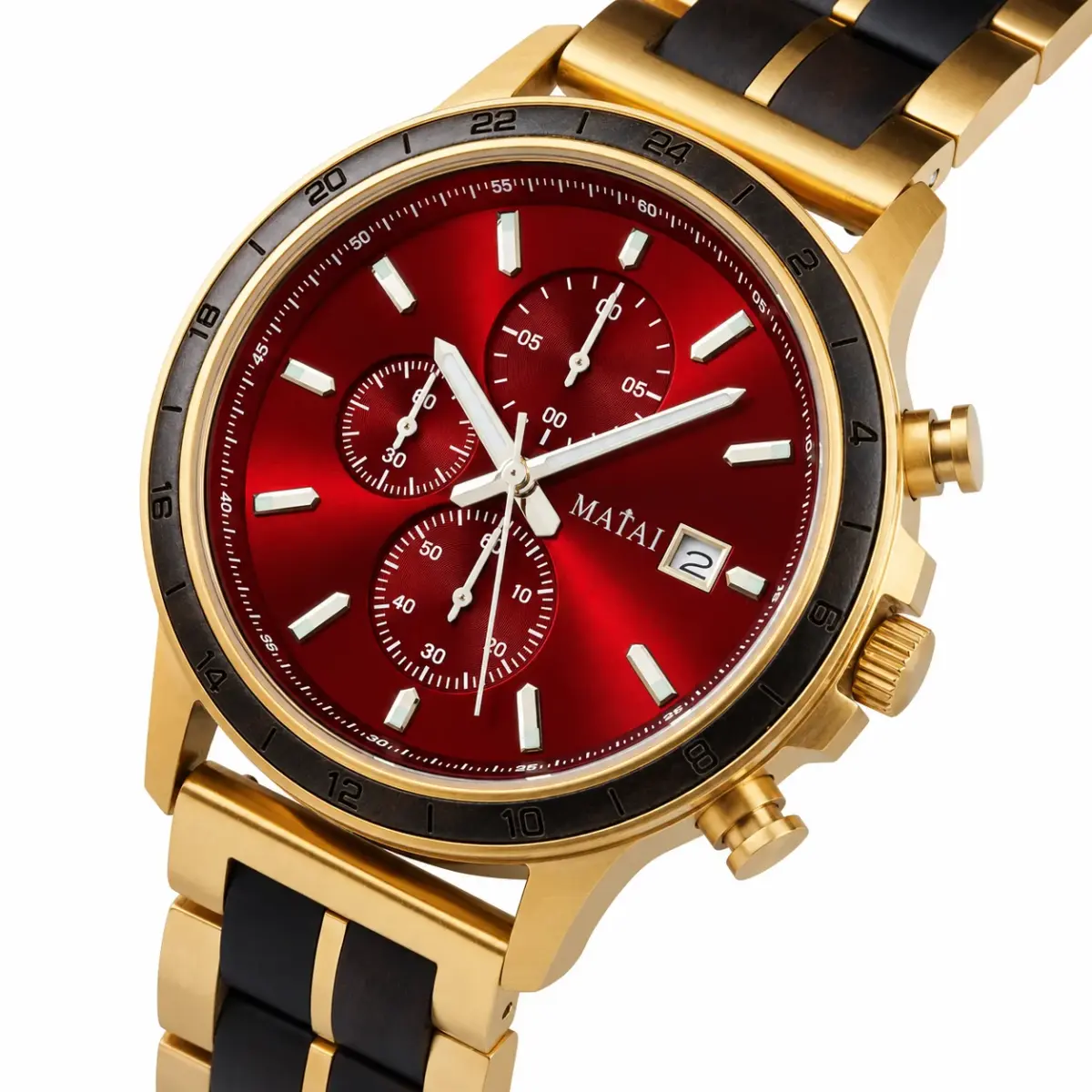 MATAI | EXODUS Timepiece | Gold Crimson