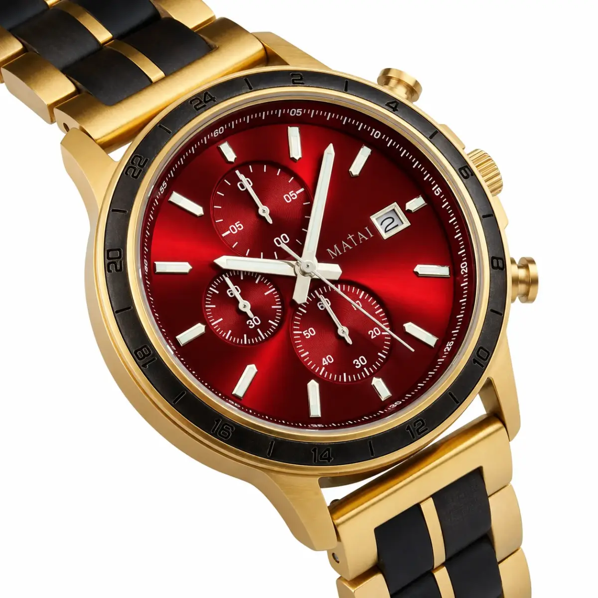 MATAI | EXODUS Timepiece | Gold Crimson