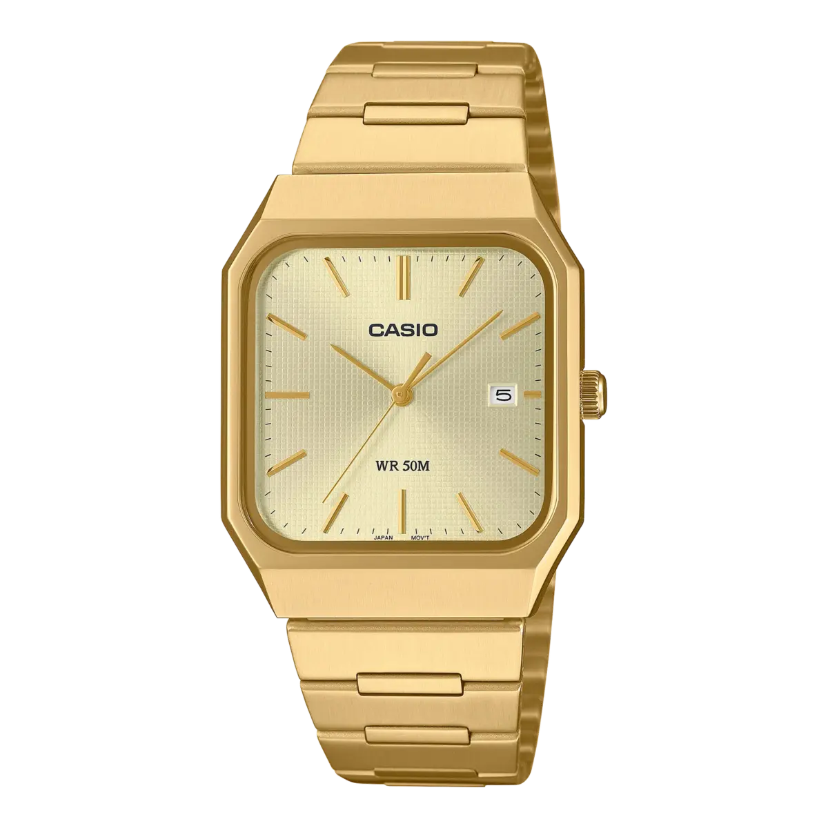 Casio MTP-B185G-9A Men's Gold-Tone Stainless Steel Analog Watch