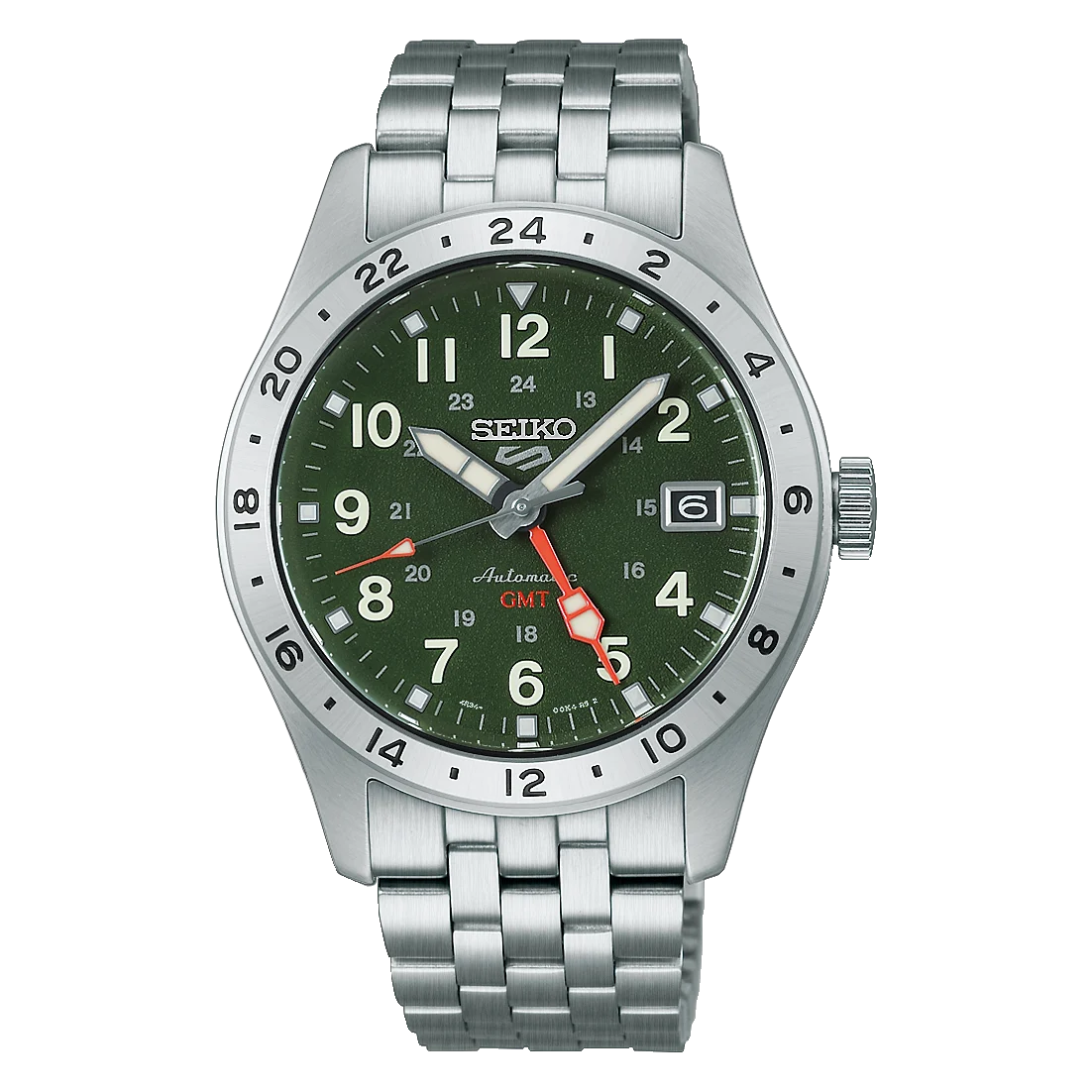 Seiko 5 Sports HDB001 Automatic GMT Green Dial Men's Watch