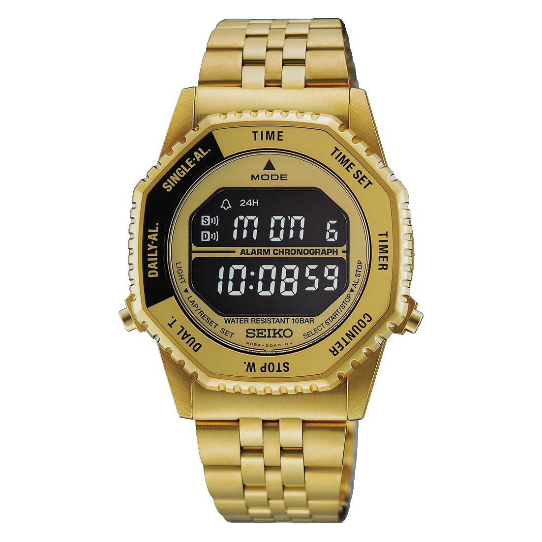 Seiko Discover More HFL003 Men’s Digital Quartz Stainless Steel Watch