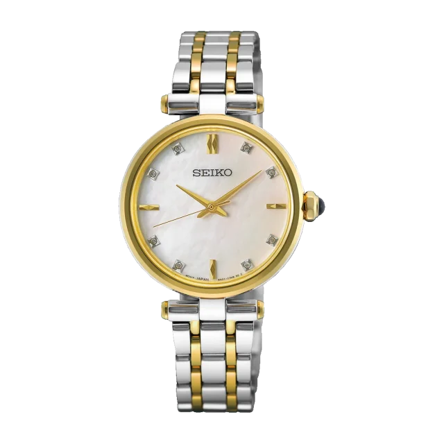 Seiko Discover More HGH007 Women's Quartz Diamond Mother of Pearl Watch