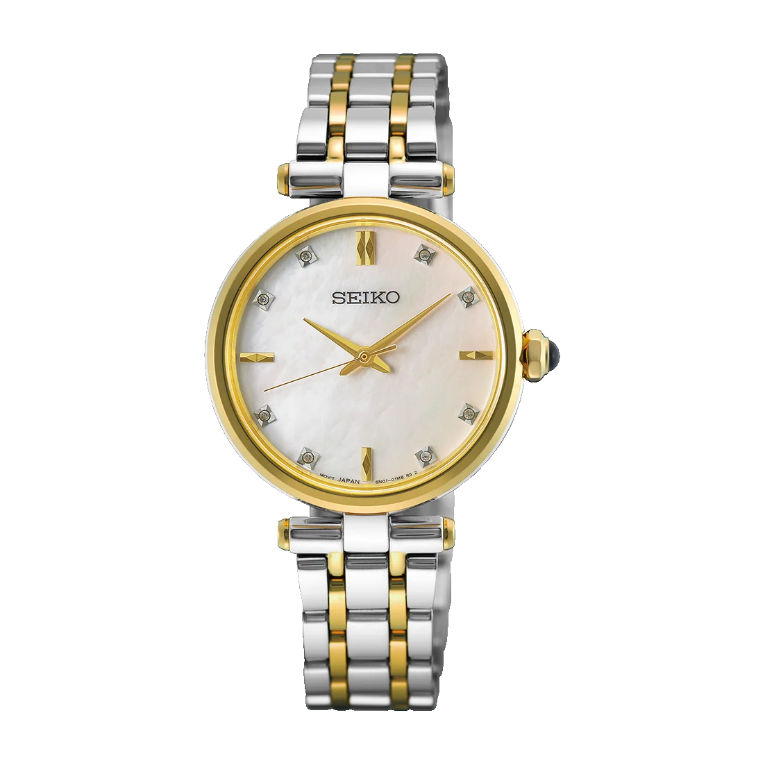 Seiko Discover More HGH007 Women's Quartz Diamond Mother of Pearl Watch