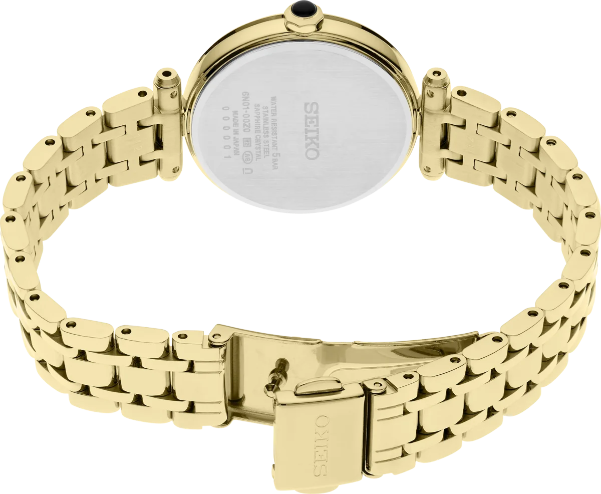 Seiko Discover More HGH008 Women's Mother of Pearl Diamond Dial Quartz Watch