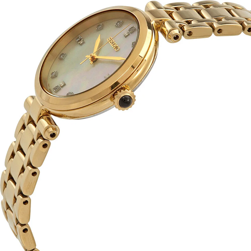 Seiko Discover More HGH008 Women's Mother of Pearl Diamond Dial Quartz Watch