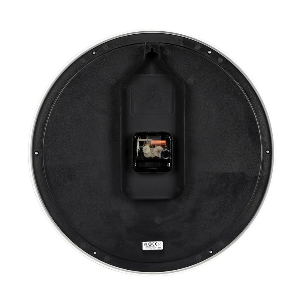 Seiko QXA835-K Office Wall Clock – Metallic Black & White 36.8cm