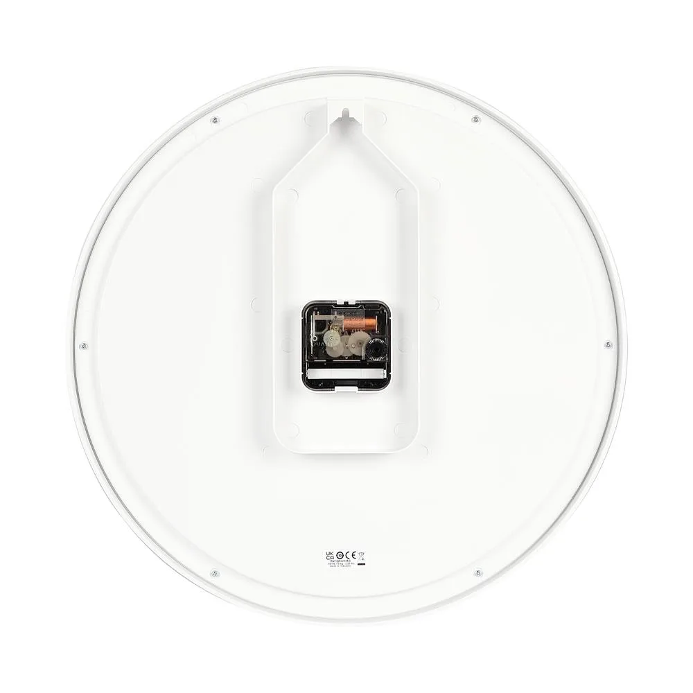 Seiko QXA835-S Office Wall Clock – Silver & White | Quiet Sweep | 36.8cm