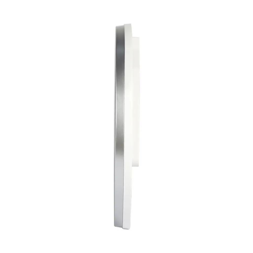 Seiko QXA835-S Office Wall Clock – Silver & White | Quiet Sweep | 36.8cm