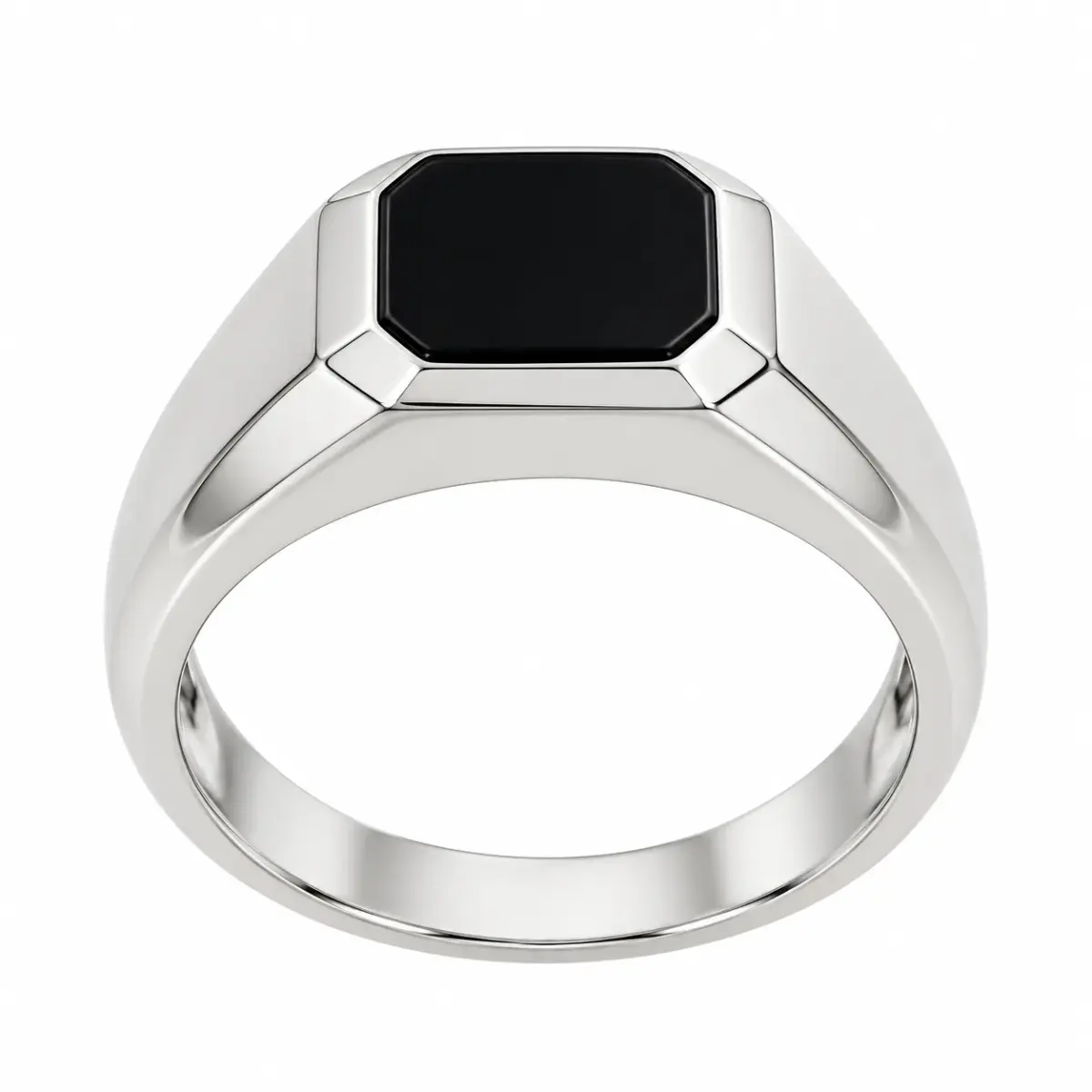 Sterling Silver Black Onyx Gents Signet Ring - PT2398