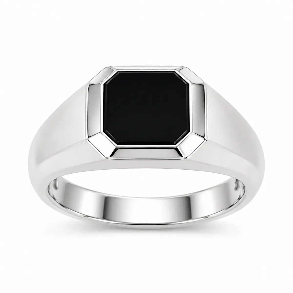 Sterling Silver Black Onyx Gents Signet Ring - PT2398