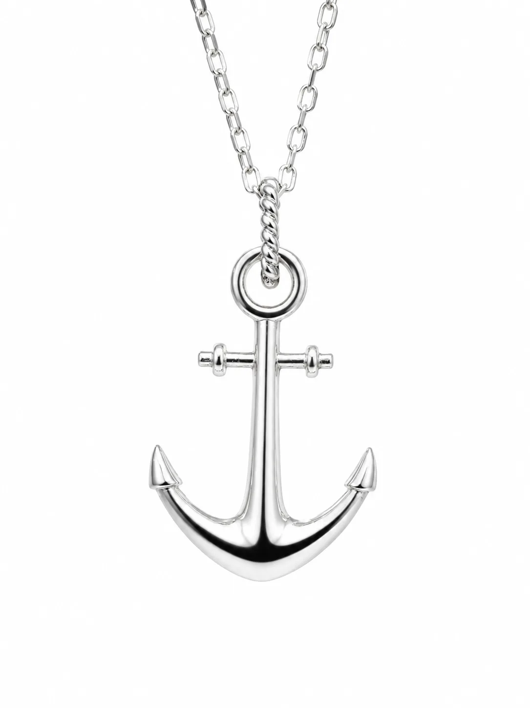 Sterling Silver Solid Anchor Pendant – NZ Made with Complimentary 55cm Chain
