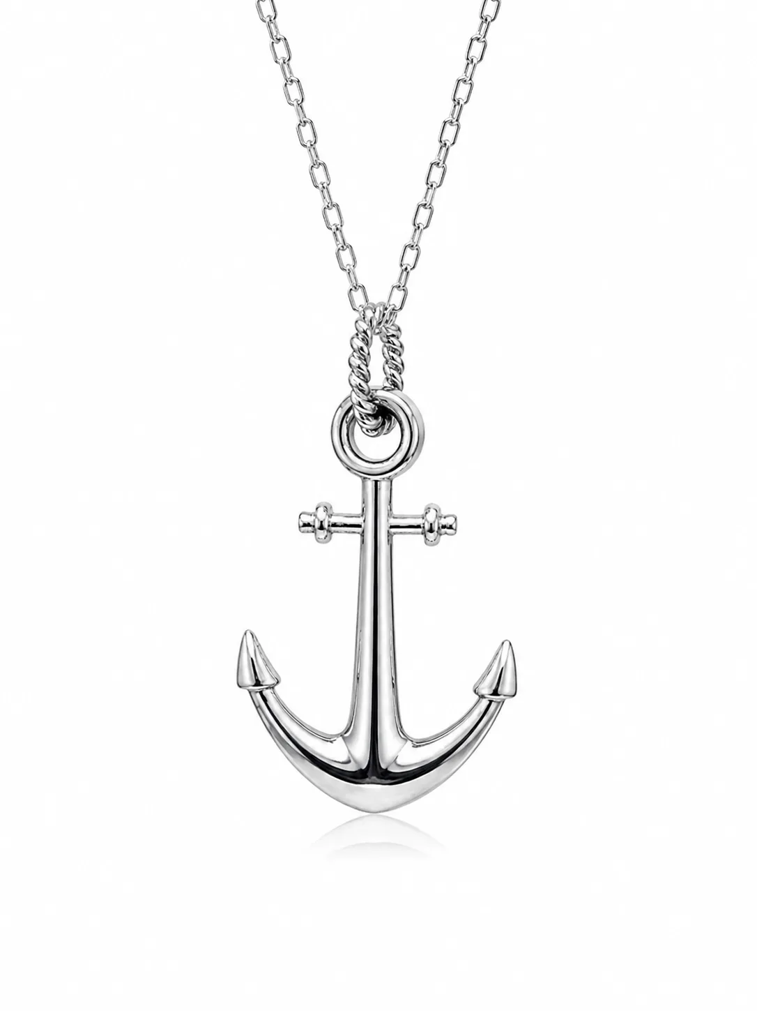 Sterling Silver Solid Anchor Pendant – NZ Made with Complimentary 55cm Chain