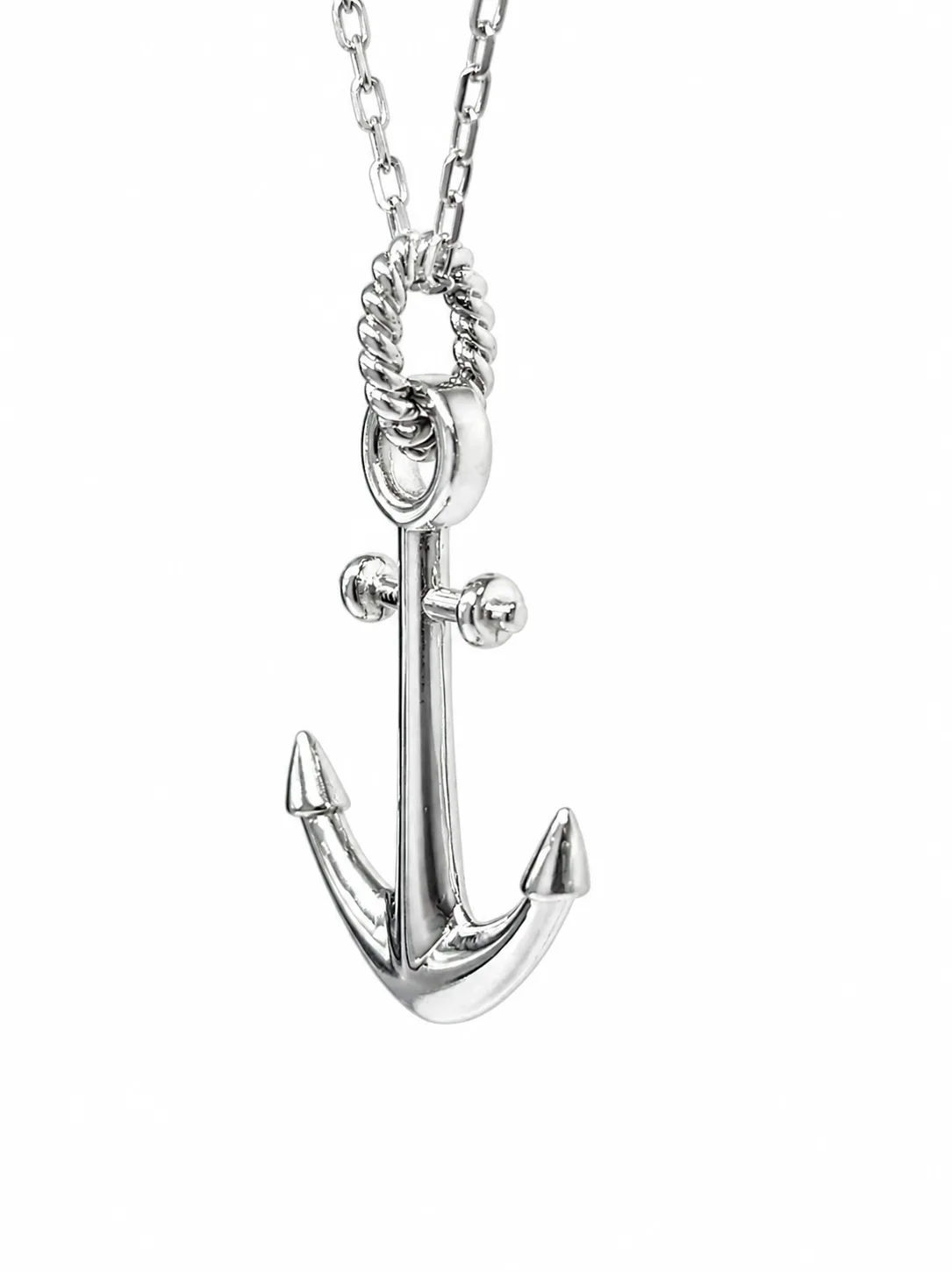 Sterling Silver Solid Anchor Pendant – NZ Made with Complimentary 55cm Chain